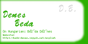 denes beda business card